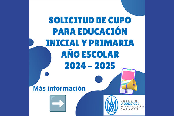Proceso de solicitud de cupos para educacin inicial y primaria - Ao escolar 2024 - 2025
